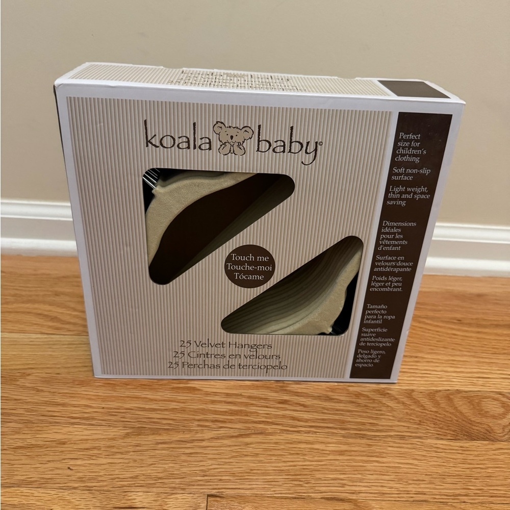 Koala Baby Cream Velvet Hangers - Pack of 25